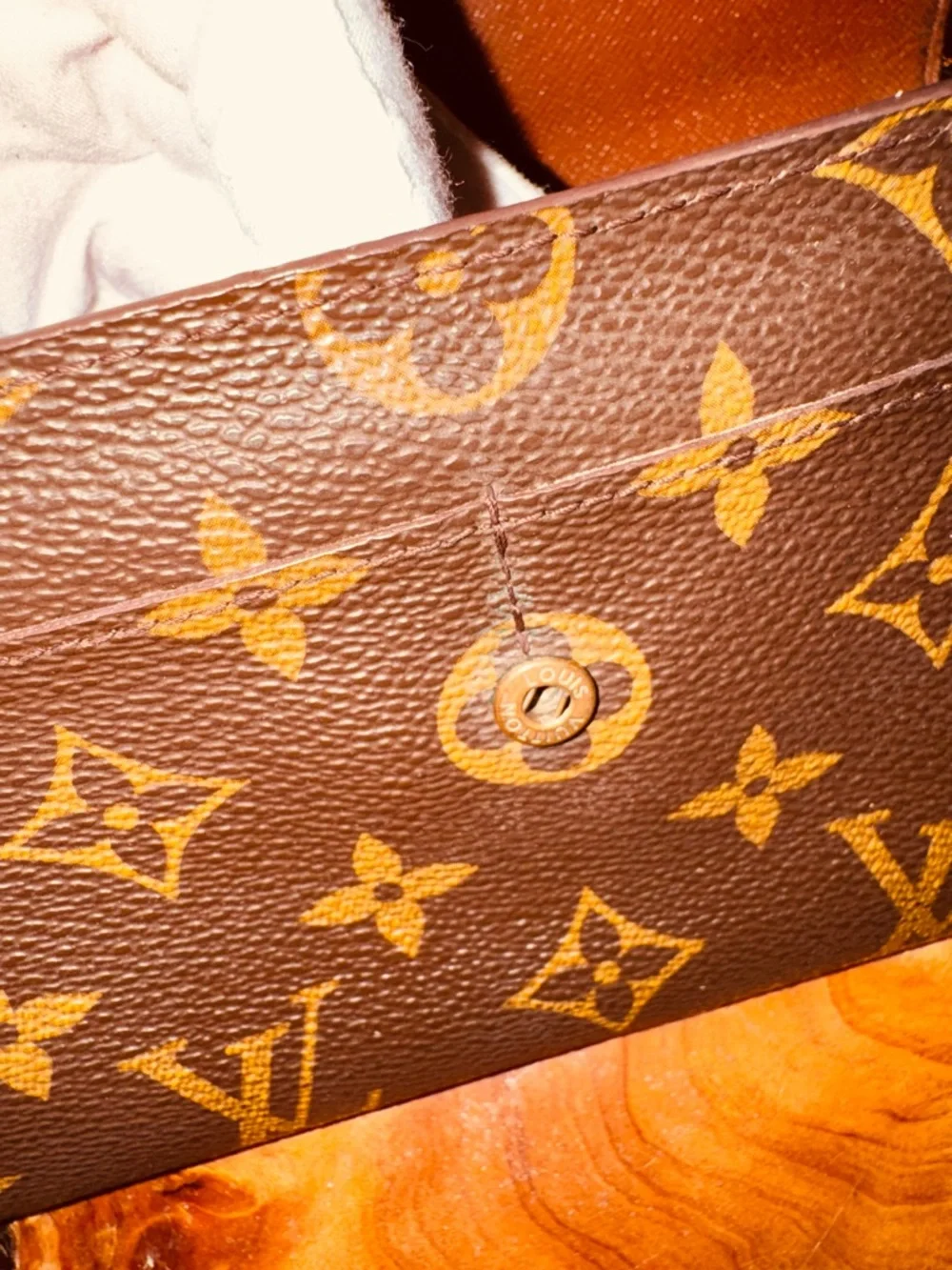 Louis Vuitton, beautiful vintage Sarah, long wallet, monogram, brown converted - Picture 10 of 14